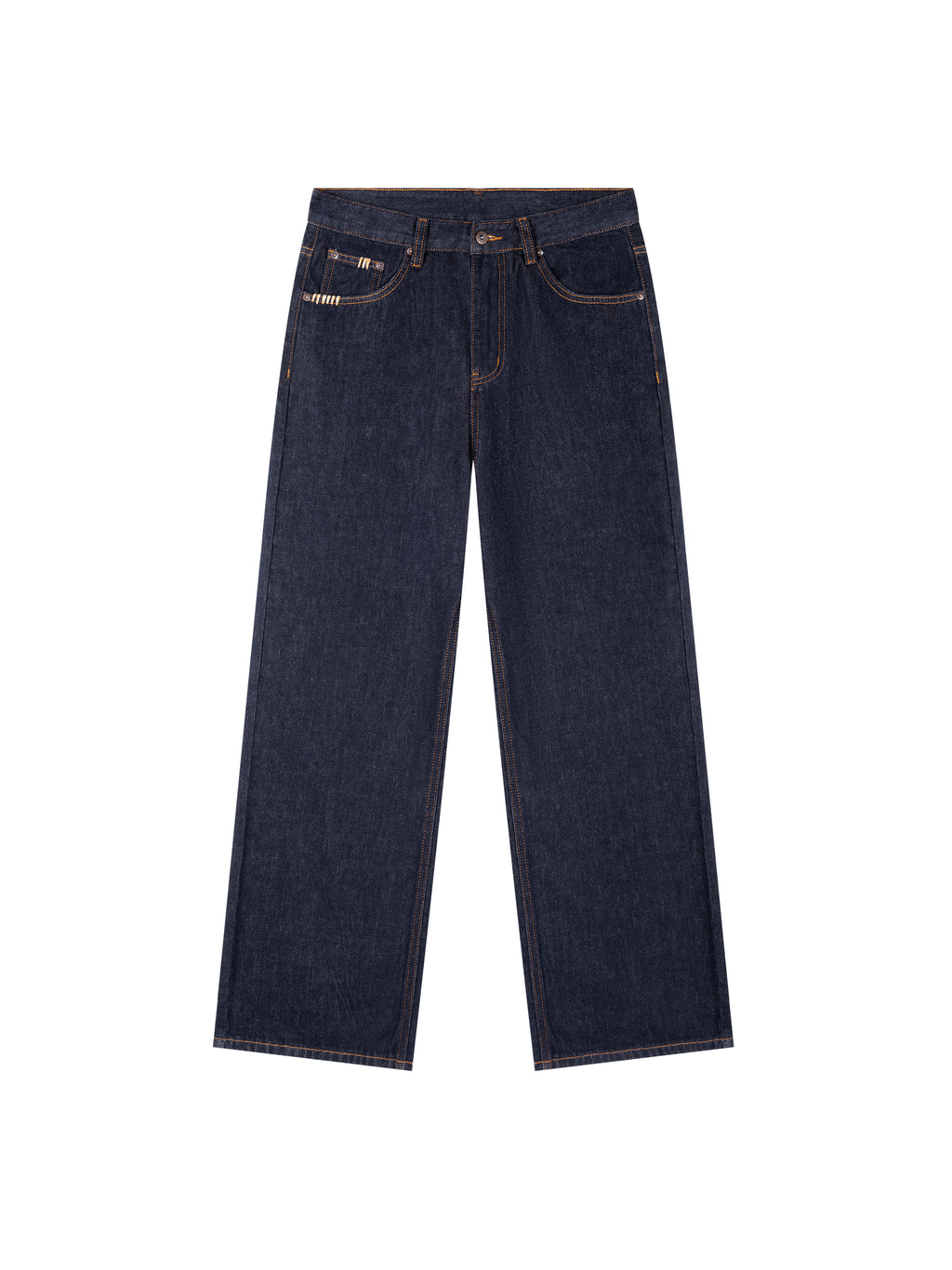 Straight Leg Denim Jeans