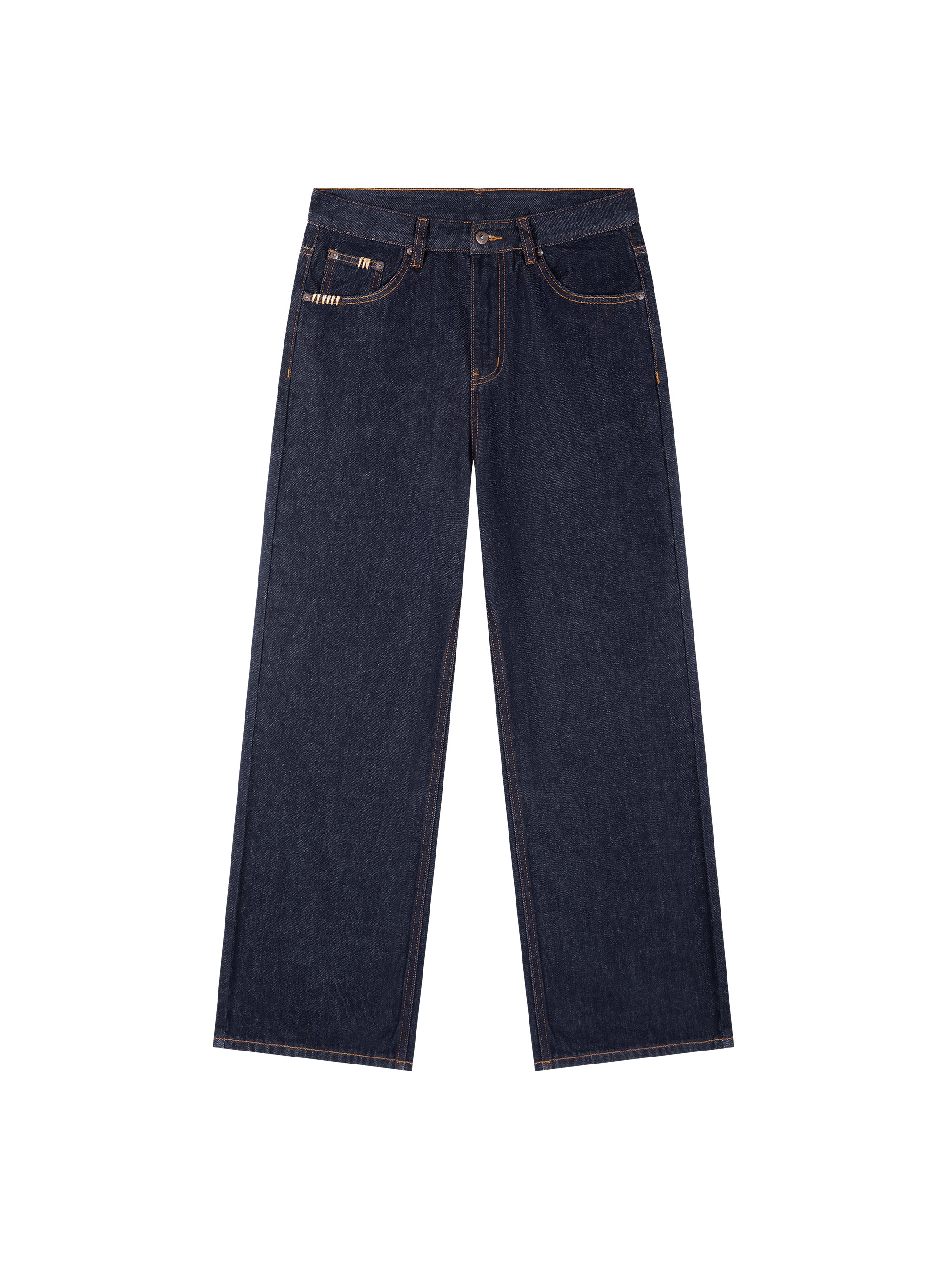 Straight Leg Denim Jeans