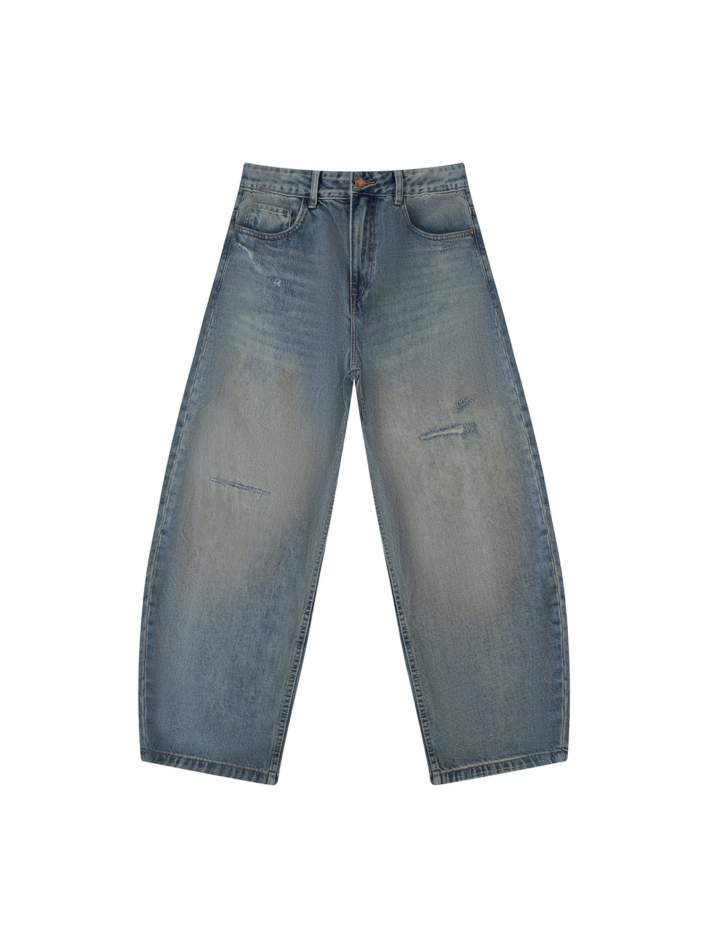Men's Distressed Barrel Leg Jeans